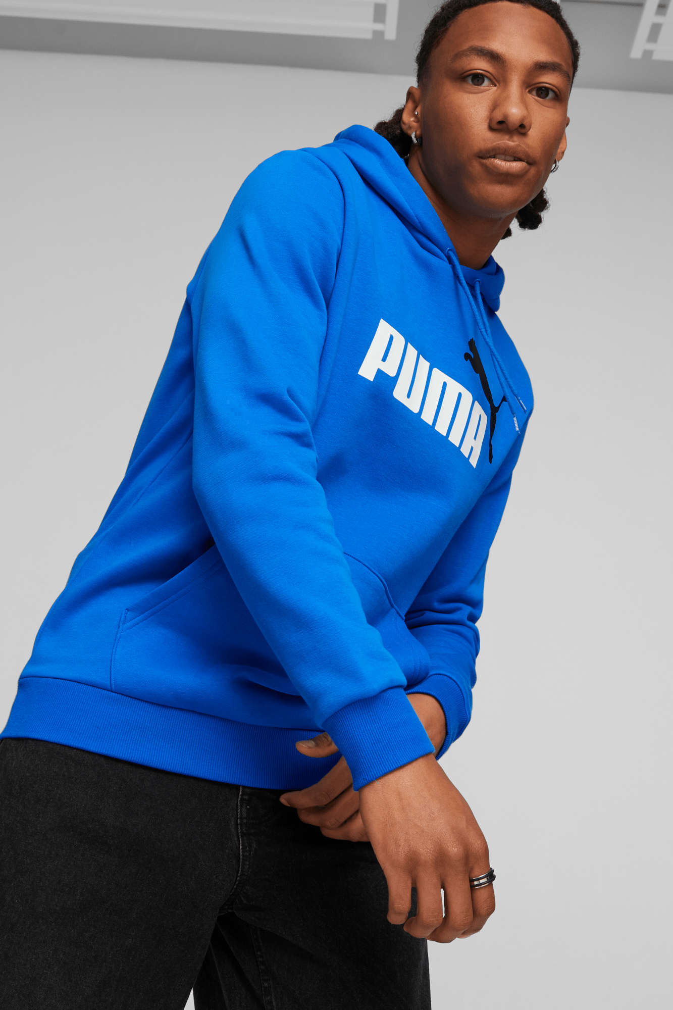 Essentials+ Two-Tone Big Logo Men's Hoodie | PUMA